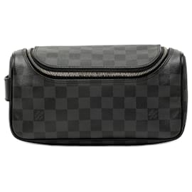 Pochette da Toilette Damier Graphite Nera Louis Vuitton