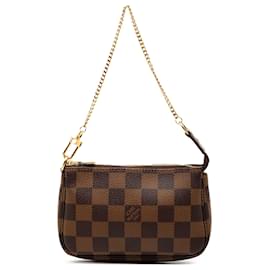 Mini Pochette Accessoires Damier Ebene Marrone Louis Vuitton