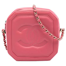 Chanel Pink CC Calfskin Clock Camera Case