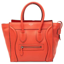 Borsa da viaggio Celine in micro pelle arancione - Céline