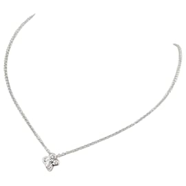 Tiffany & Co Tiffany Bezel Set Diamant Blumen Anhänger Halskette