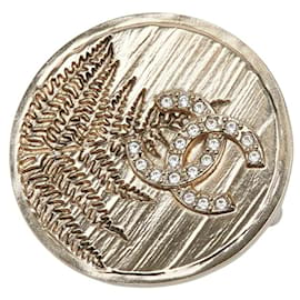 Spilla in strass dorato Chanel Coco Mark