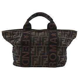 Borsa Fendi Zucca in tela nylon marrone