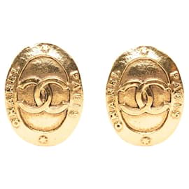 Orecchini Ovali Coco Mark di Chanel in Oro