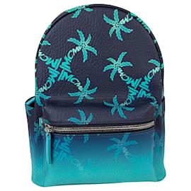 MCM Stark Rucksack aus Palm-Canvas in blauer Keramik-Gradation