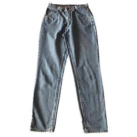 Jeans Valentino Garavani in cotone blu a vita alta
