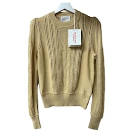 Isabel Marant Etoile Kalyn Strickpullover Baumwolle Gelb