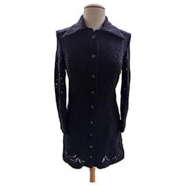 Abito in pizzo Chloé nero e blu navy Taglia 36