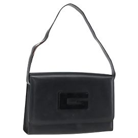 Borsa a Spalla in Pelle Nera e Argento GUCCI 001 3064 Auth 170510