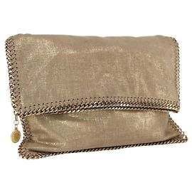 Autre Marque Bolso de mano Stella MacCartney de poliéster dorado 495151 Auth BA10100