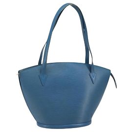 LOUIS VUITTON Epi Saint Jacques Schultertasche Blau M52275 Auth ep13153