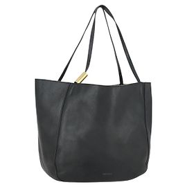 Borsa Tote in Pelle Nera e Oro Autentica BA9910 Jimmy Choo