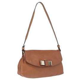 Chloé Chloe Schultertasche Leder 2-in-1 Braun Gold Auth BA10275