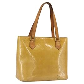 LOUIS VUITTON Borsa a Mano Houston Monogram Vernis Beige M91004 LV Auth ka2099