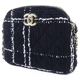 Chanel Black Tweed Handbag