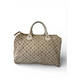 Borsa Speedy Louis Vuitton Monogramma Strisce Beige