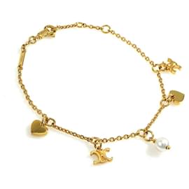 Céline Bracciale in oro con charm per donne Celine