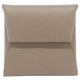 Monedero Bastia de Hermès en gris Etoupe