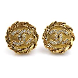 Orecchini a clip in metallo/rhinestone Chanel Coco Mark