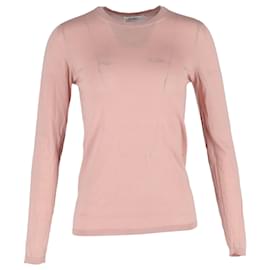 Max Mara Rundhals-Pullover aus rosa Wolle