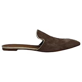 Mule a punta affilata Marianne di Malone Souliers in suede marrone - Autre Marque