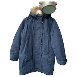 Parka Felton Isabel Marant Etoile Blu Navy Cotone