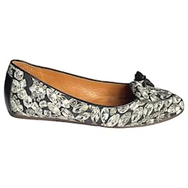 Mocasines con borlas Lanvin en lona estampada talla 39