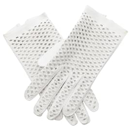 Weiße Lederhandschuhe von Hermès