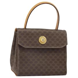 Borsa a mano in tela Macadam CELINE in pelle PVC marrone oro Auth 159824 - Céline