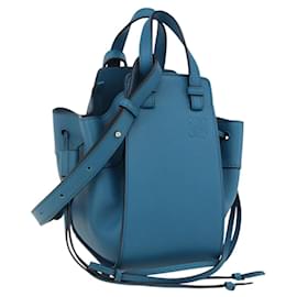 LOEWE Anagram Hammock Mini Borsa a Corda in Pelle Blu Oro Auth BA10330SM - Loewe