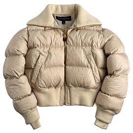 Louis Vuitton Steppjacke aus Canvas Bereit zum Tragen Beige