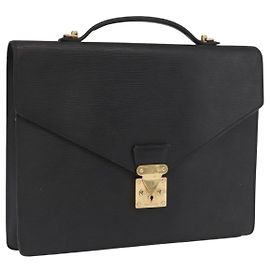 LOUIS VUITTON Epi Porta Documenti a Tracolla Briefcase Nera M54462 Auth ka2157