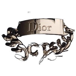 Bracciale Christian Dior in metallo argentato