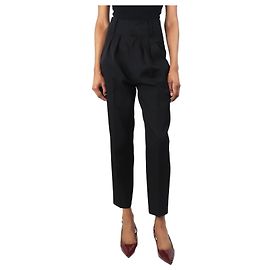 Isabel Marant Pantalon noir en laine fuselé - taille UK 6