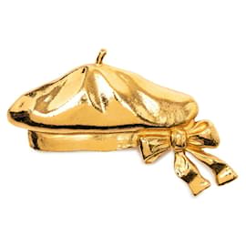 Goldplattierte Baskenmütze mit Bandmotiv Brosche CHANEL - Chanel