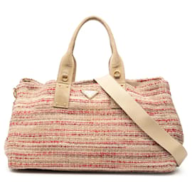 Borsa a tracolla multi tweed Prada