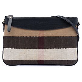 Borsa a tracolla Peyton in tela a quadri mega marrone di Burberry