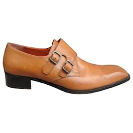 Scarpe con doppia fibbia Fratelli Rossetti in pelle marrone chiaro - Fratelli Rosseti