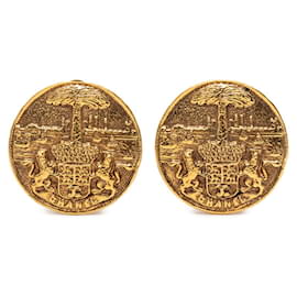 Orecchini a clip placcati in oro Chanel