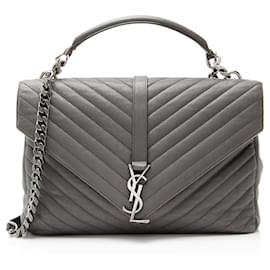 Borsa a tracolla Saint Laurent Matelasse Calfskin Monogram College Large