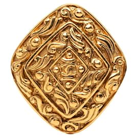 Spilla vintage placcata in oro Chanel Coco Mark