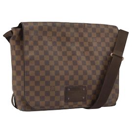 LOUIS VUITTON Damier Ebene Brooklyn MM Shoulder Bag N51211 LV Auth 166096