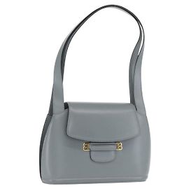 Bally Borsa Tote in Pelle Grigia Dorata Auth BA10108