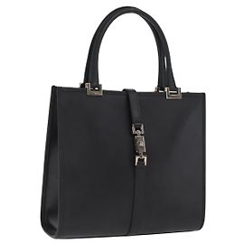 Borsa a mano GUCCI Jackie in pelle nera argento 002 1065 Auth ep13198