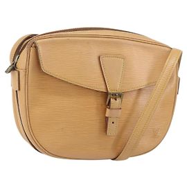 LOUIS VUITTON Epi Jeune Fille MM Schultertasche Beige M52156 LV Auth ka2069