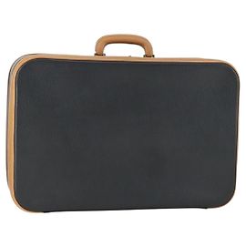 Hermès HERMES Koffer aus schwarzem Leder Auth bs33187