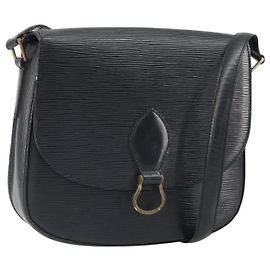 LOUIS VUITTON Sac à épaule Epi Saint Cloud GM Noir M52192 LV Auth bs33088