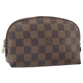 LOUIS VUITTON Damier Ebene Kosmetiktäschchen PM N47516 Auth LV 169121