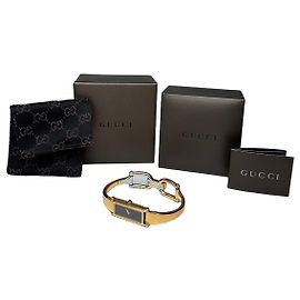 Vintage Gucci Horsebit Uhr Goldfarben