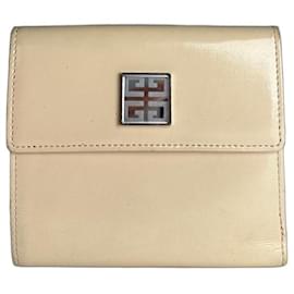 Vintage Givenchy Patent Leather Wallet Beige